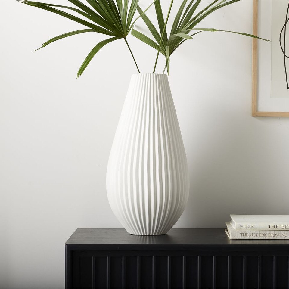 Picture of Sanibel Textured Ceramic Vases - Modern White Decor | West Elm UK